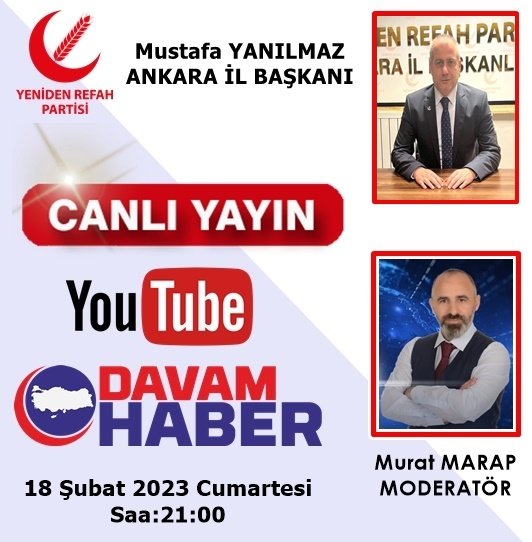 İL BAŞKANIMIZ DAVAM HABER'DE CANLI YAYIN KONUĞU İL BAŞKANIMIZ DAVAM HABER'DE CANLI YAYIN KONUĞU